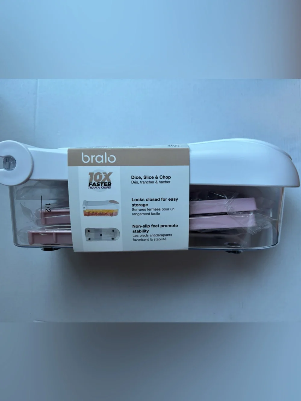 Bralo Multipurpose Vegetable Chopper (11 pieces) - Lavender and White - NEW